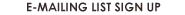 OWNERS ZONE: mailing list sign up